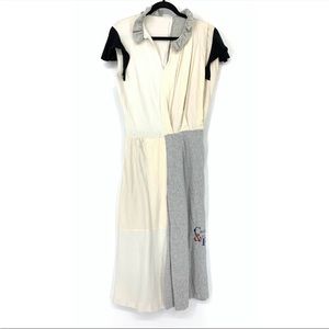 Balenciaga 2017 Sz40 US Sz 6 Colorblock Chaîne Et Trame Dress Cap Sleeve Multi